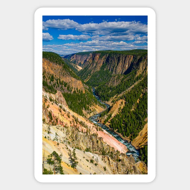 The Yellowstone Grand Canyon Sticker by BrianPShaw